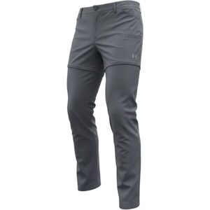 Under Armour HeatGear Convertible Pants Womens 14 Gray Hiking Fishing Zip Off